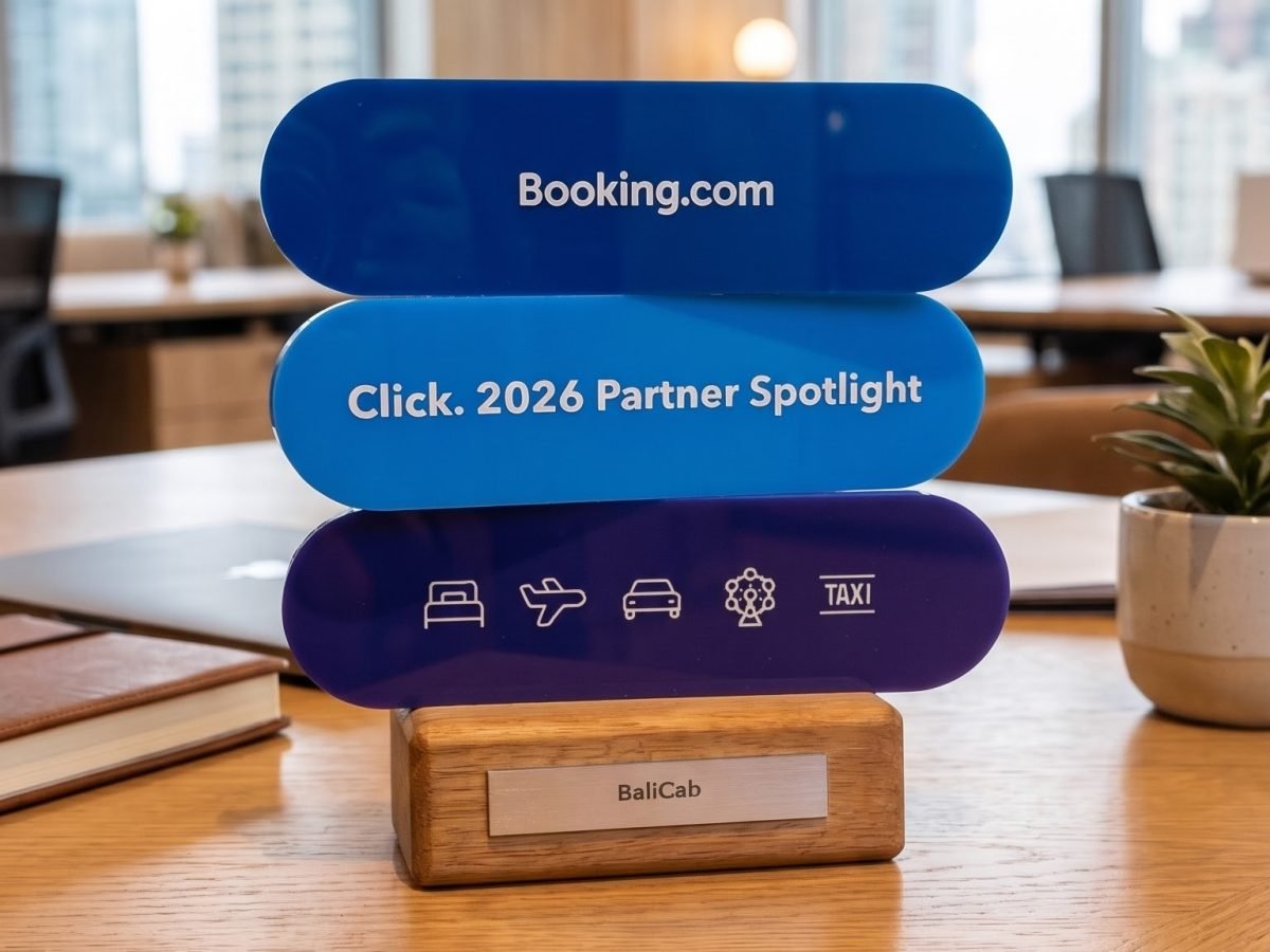 BaliCab Booking.com Click. 2026 Partner Spotlight award, Best Ground Transportation Partner Asia Pacific